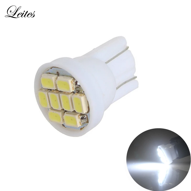 Leite 4000 шт. 1206/3020 smd T10 8smd 8 led 194 168 192 W5W супер яркие Автомобильные светодиодные лампы на танкетке T10 Светодиодные лампы