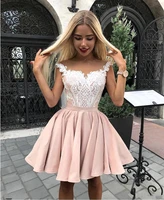elegant cap sleeves short evening dresses 2020 white lace applique homecoming dress cocktail gowns cheap mermaid evening dress