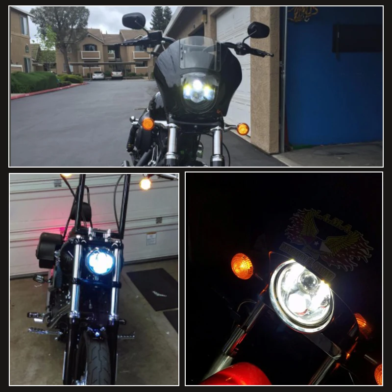 Хромированная 5 75 дюймовая светодиодная фара кольцо ореола белый глаз ангела для