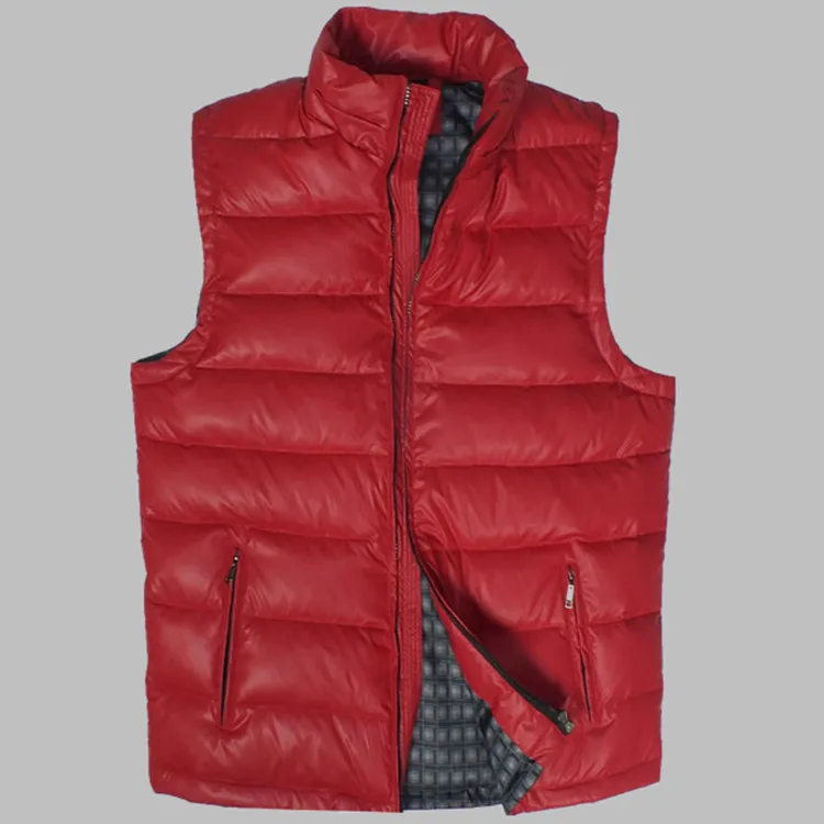 2018 мужская пуховая куртка зимний теплый супер большой красный жилет