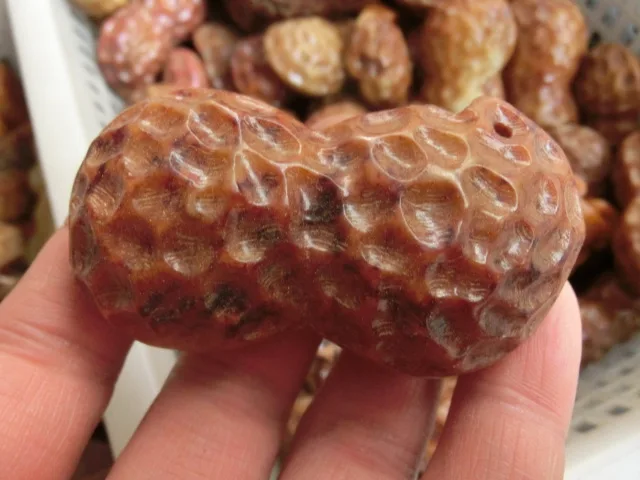 Антикварные резьбы по камню нефритовые украшения арахис богатство и честь