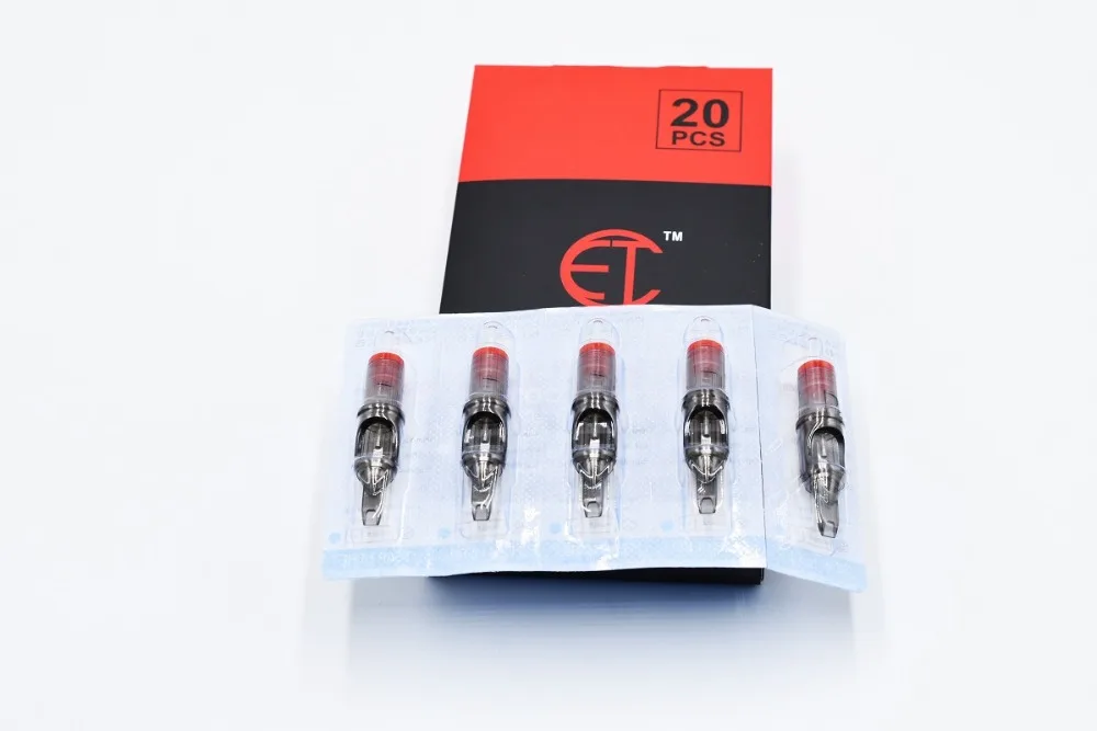 ET Cartridges Disposable Gray Transparent Tips Magnum Cartridge Tattoo Needles C1023M1 20 PCS |