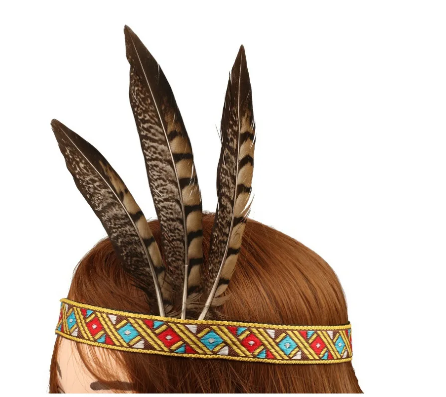 Национальный перо украшает корона на голову одежда Рождество Детская поп шляпа