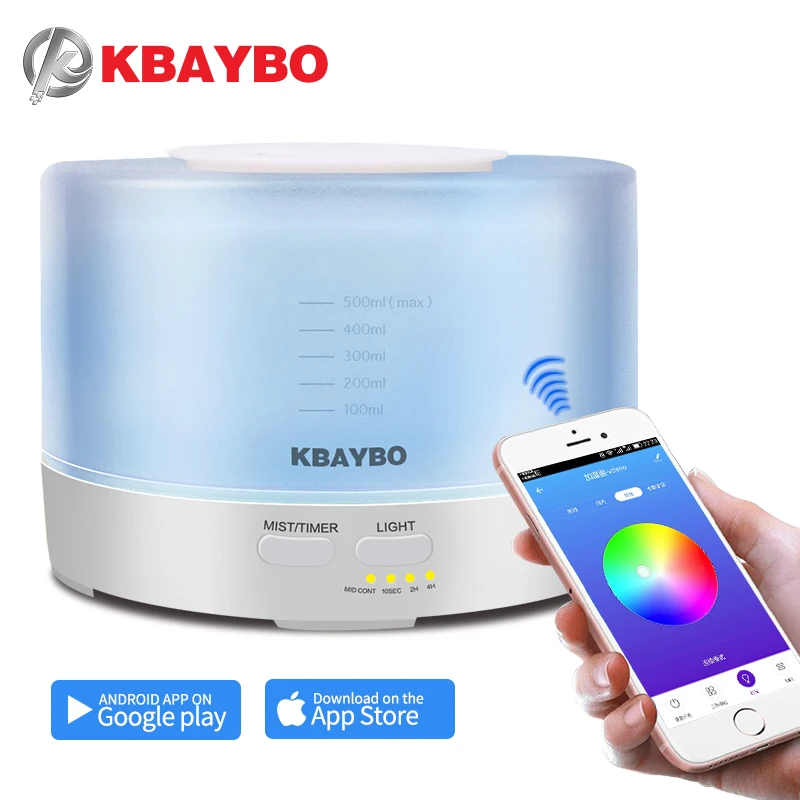 KBAYBO 500 мл пульт дистанционного управления арома диффузор с приложением