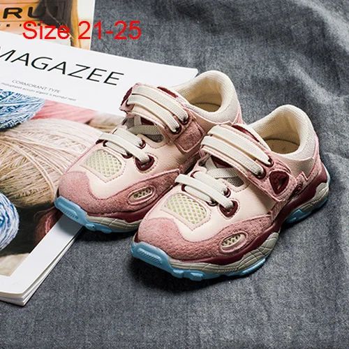 Pink 21-25 CCTWINS/детская обувь; коллекция года; сезон весна; Детские кроссовки с сетчатым верхом для маленьких мальчиков; белая обувь для девочек; модная спортивная повседневная обувь; кроссовки; FH2244 - Цвет: Pink 21-25