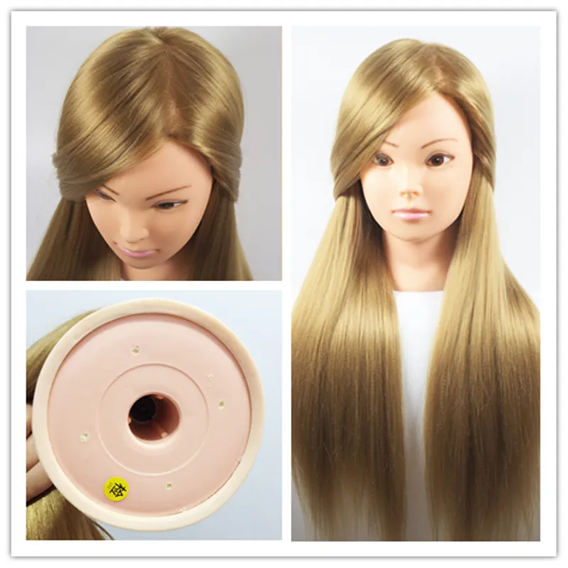 Голова манекен Парикмахерская с длинными светлыми волосами 26 дюймов 100%|head model|head
