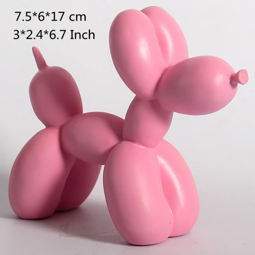 Pink Dog VILEAD 17 см Смола скандинавские воздушные шары собака креативные домашние мягкие украшения настольные гостиная Торт Хлебобулочные магазин ремесла новогодний декор - Цвет: Pink Dog