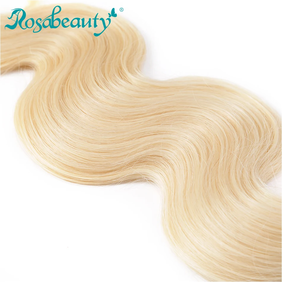 Rosabeauty 613 светлые пучки волнистые человеческие волосы ткачество 10-30 дюймов remy волосы для наращивания