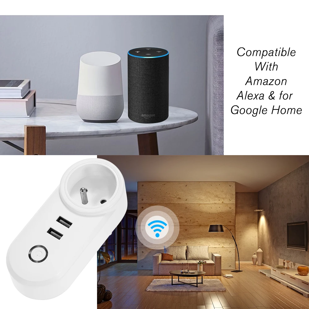 EWeLink мини смарт розетка с Wi Fi Тип ЕС E дистанционное управление помощью смартфона