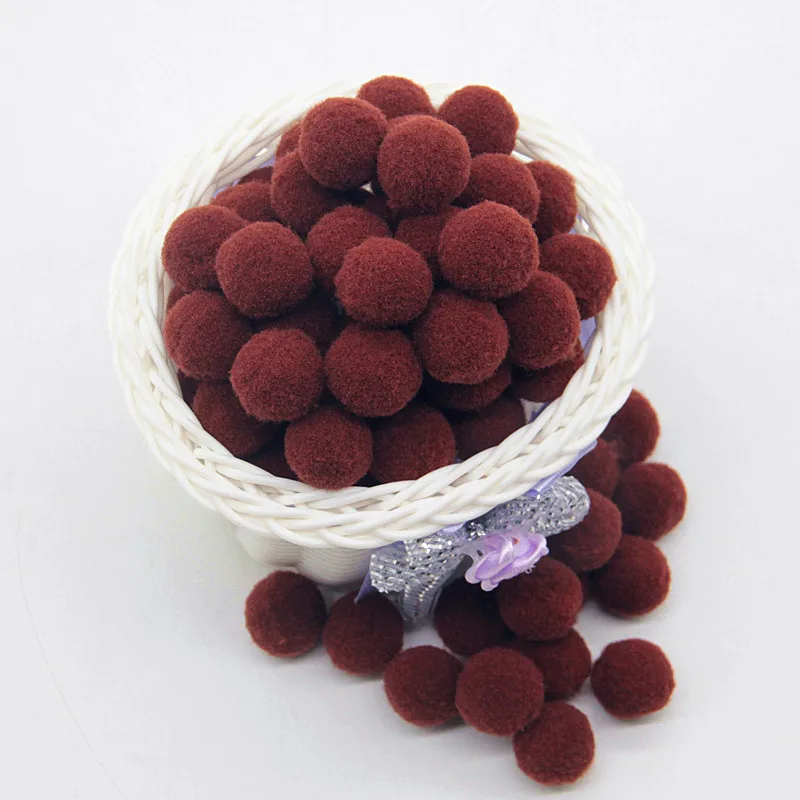 10/15/20/25 мм Мини пышная Нижняя Pom Poms помпонами ручной работы для детей игрушки свадебный Декор Сделай Сам швейного Ремесла поставок 100 шт
