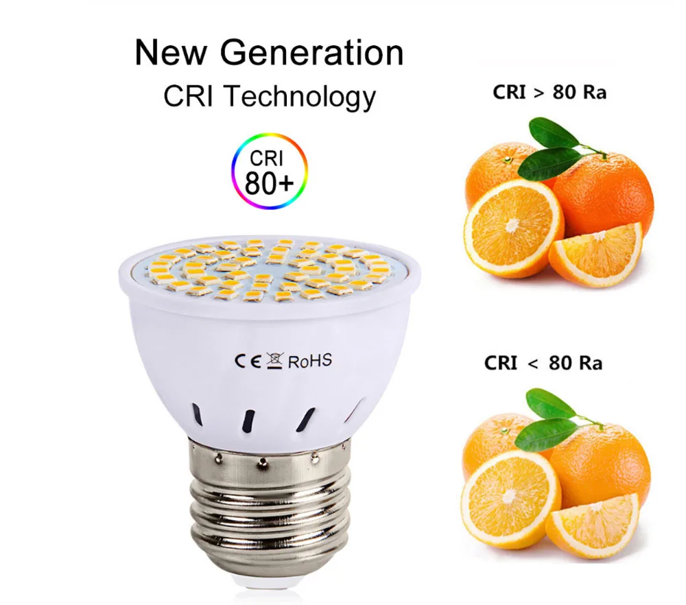 E27 E14 MR16 GU10 светодиодный лампы 48 60 80 светодиодный s лампа 2835 SMD светодиодный светильник прожектор AC220V