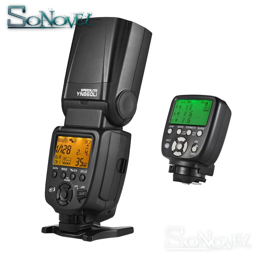 Беспроводная вспышка 3x YONGNUO YN860Li Speedlite с ручным триггером для вспышки и пультом