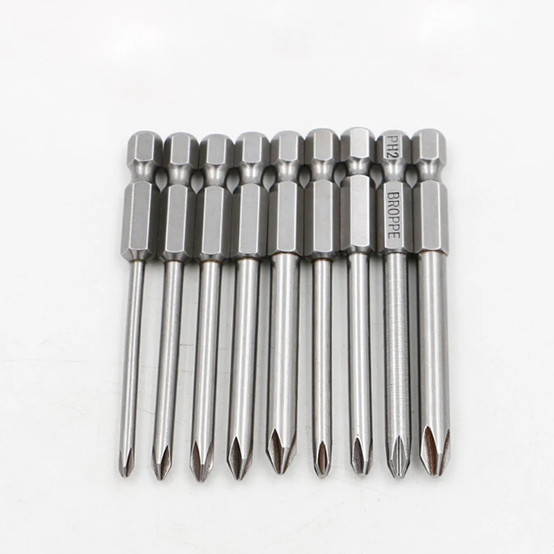 9 шт./компл. 1/4 &quot75 мм PH1 &amp PH2 отвертка Philips bits S2 электрическая дрель из