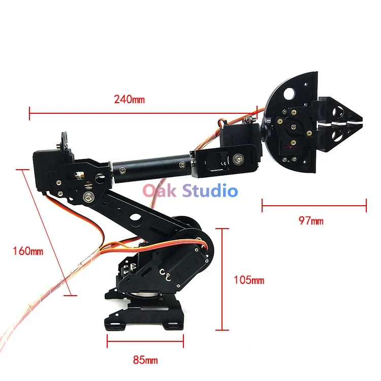 6 DOF robot arm металлический сервопривод с высоким крутящим моментом механическим CL 2