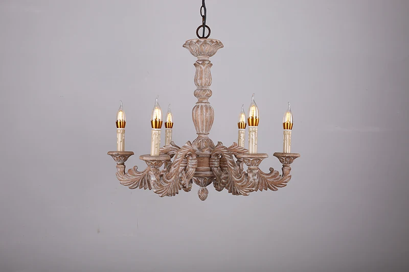 Простая деревянная люстра в американском стиле для ресторана|Подвесные