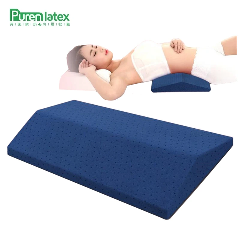PurenLatex 60*28*5 пены памяти кровать треугольная Подушка Талия задняя подушка для поддержки медленного отскока беременных женщин защита шейки матки