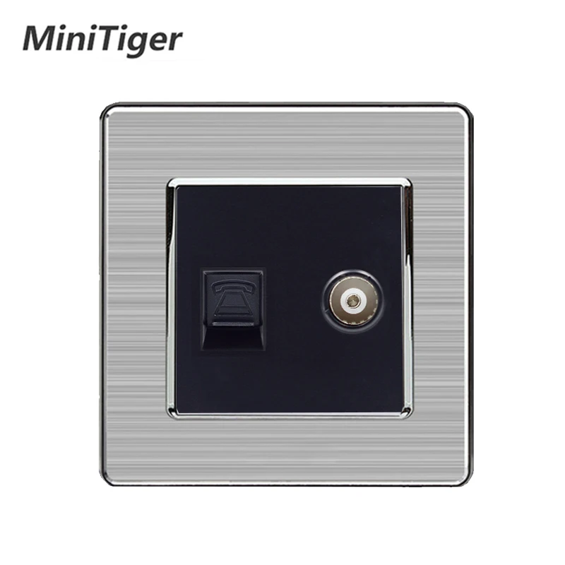 Двухъядерный телефонный соединитель Minitiger 2 Gang RJ11 с гнездом для телевизора