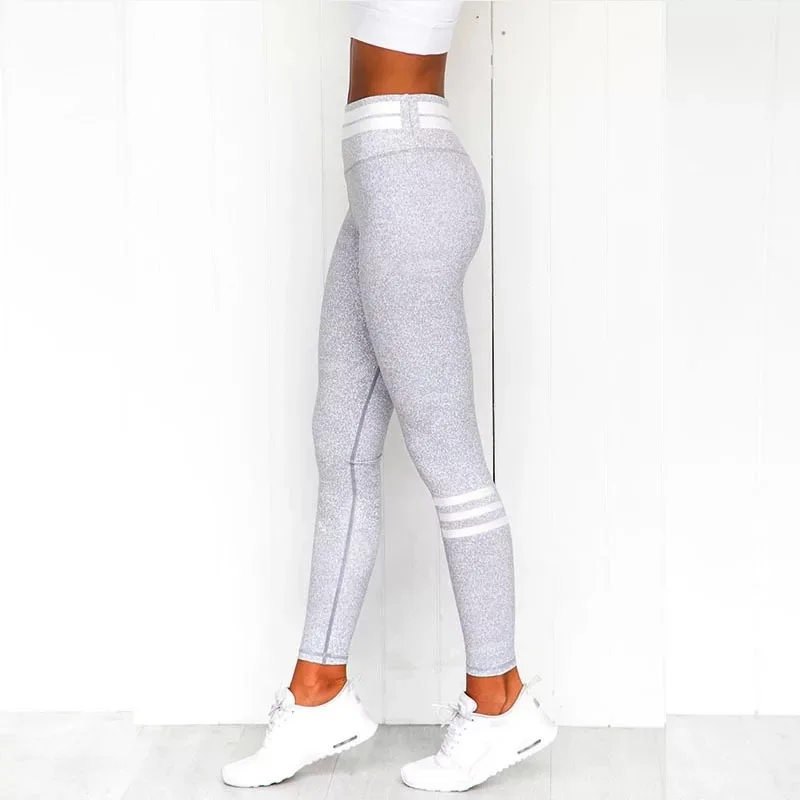 Женские спортивные штаны для занятий йогой леггинсы женщин однотонные фитнеса тренировок эластичные брюки