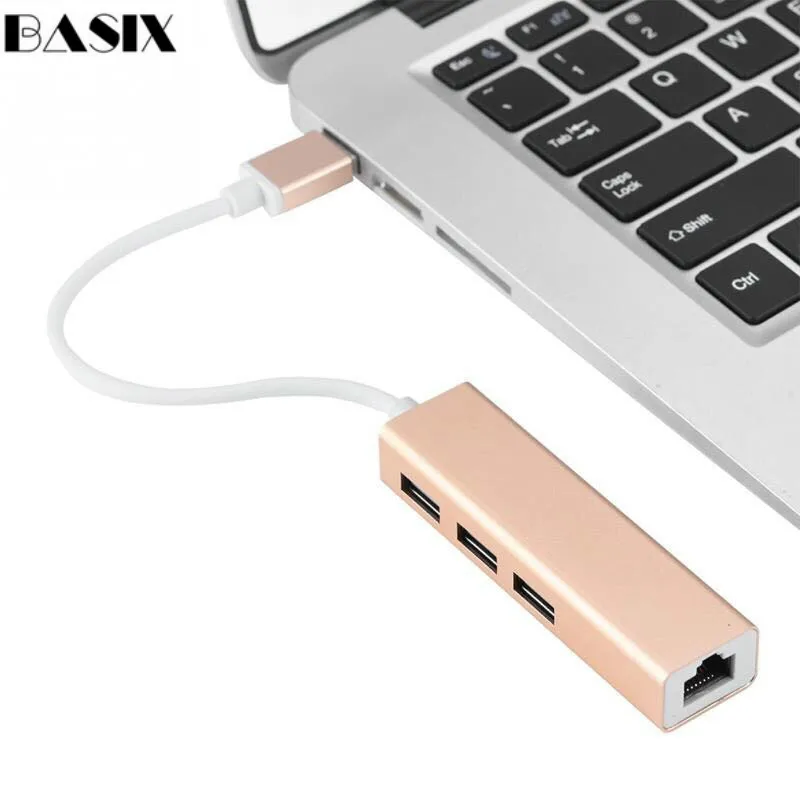 Basix USB гигабитный Ethernet адаптер 3 0 концентратор для 10/100/1000 Мбит/с Lan Проводная