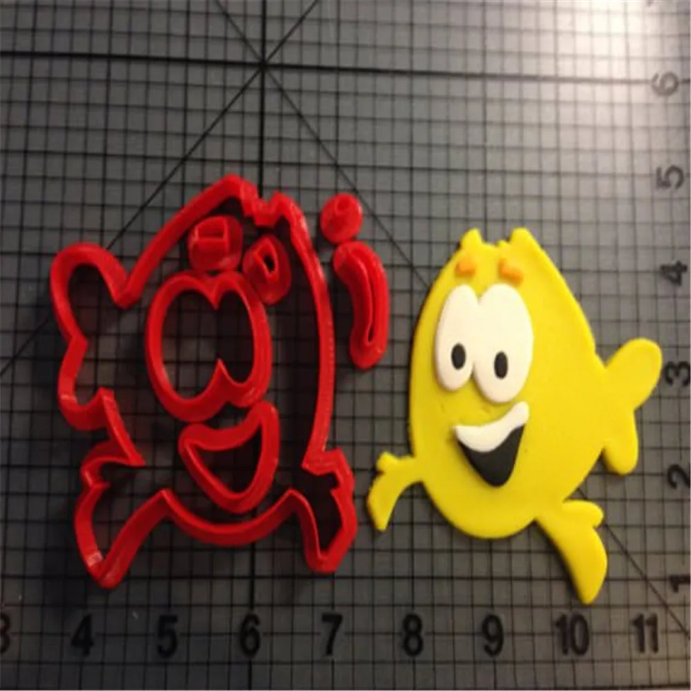 2018 мультфильм пузырь гуппи персонаж печенья резак на заказ 3D Печатный помадка