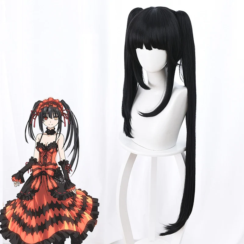 DATE A LIVE Tokisaki Kurumi Cosplay Wig + Hair Cap Heat Resistant Synthetic Wigs |