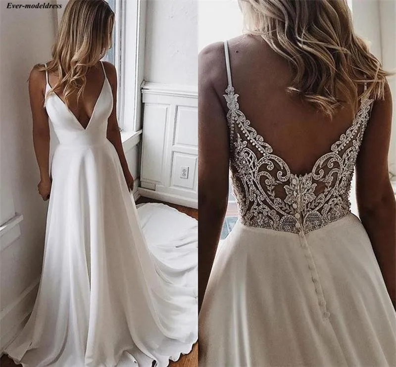 Женское шифоновое платье с V образным вырезом и пуговицами|Свадебные платья| |