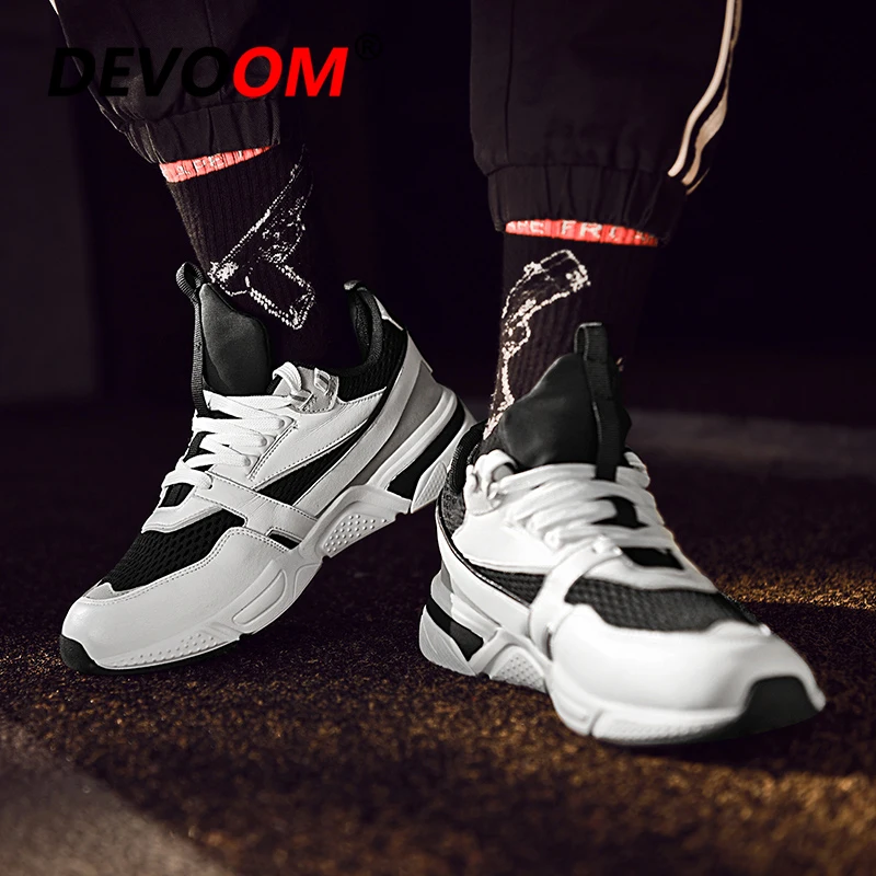 Sport Shoes Men 2018 Air Mesh + Leather Soft MD Rubber Sole Man Sneakers Winter New Style Running Plus Size | Спорт и развлечения