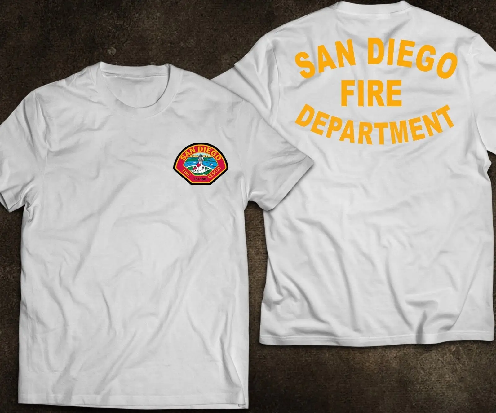 San Diego пожарный отдел Редкие футболки Короткие повседневные мужские