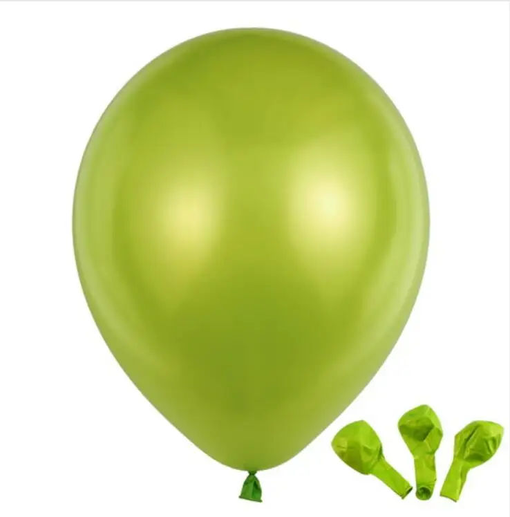 Light green Латексные шары, 100 шт./лот, белые жемчужные шары, украшения, свадебные шары, товары для дня рождения, праздничные надувные игрушки - Цвет: Light green