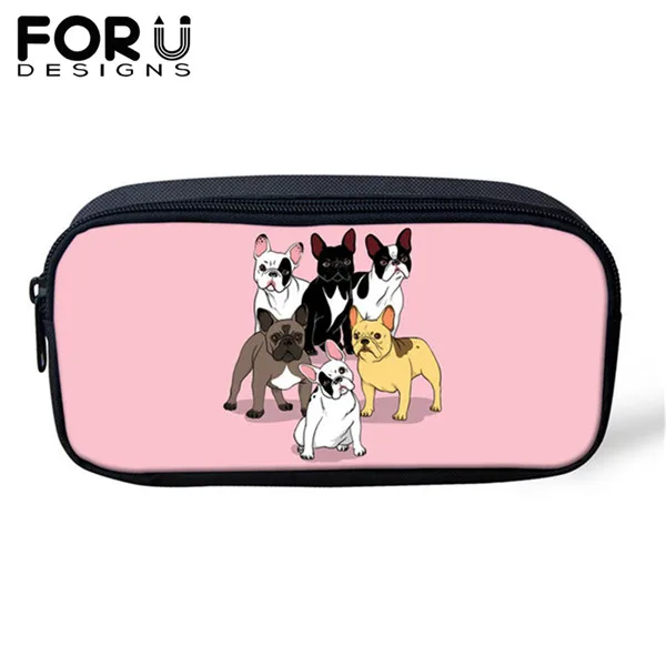 Z4232K FORUDESIGNS Kids 3 шт./компл. Рюкзак Мультфильм Французский бульдог животные принты брезентовые Школьные Рюкзаки рюкзаки для подростков девочек мальчиков студентов - Цвет: Z4232K