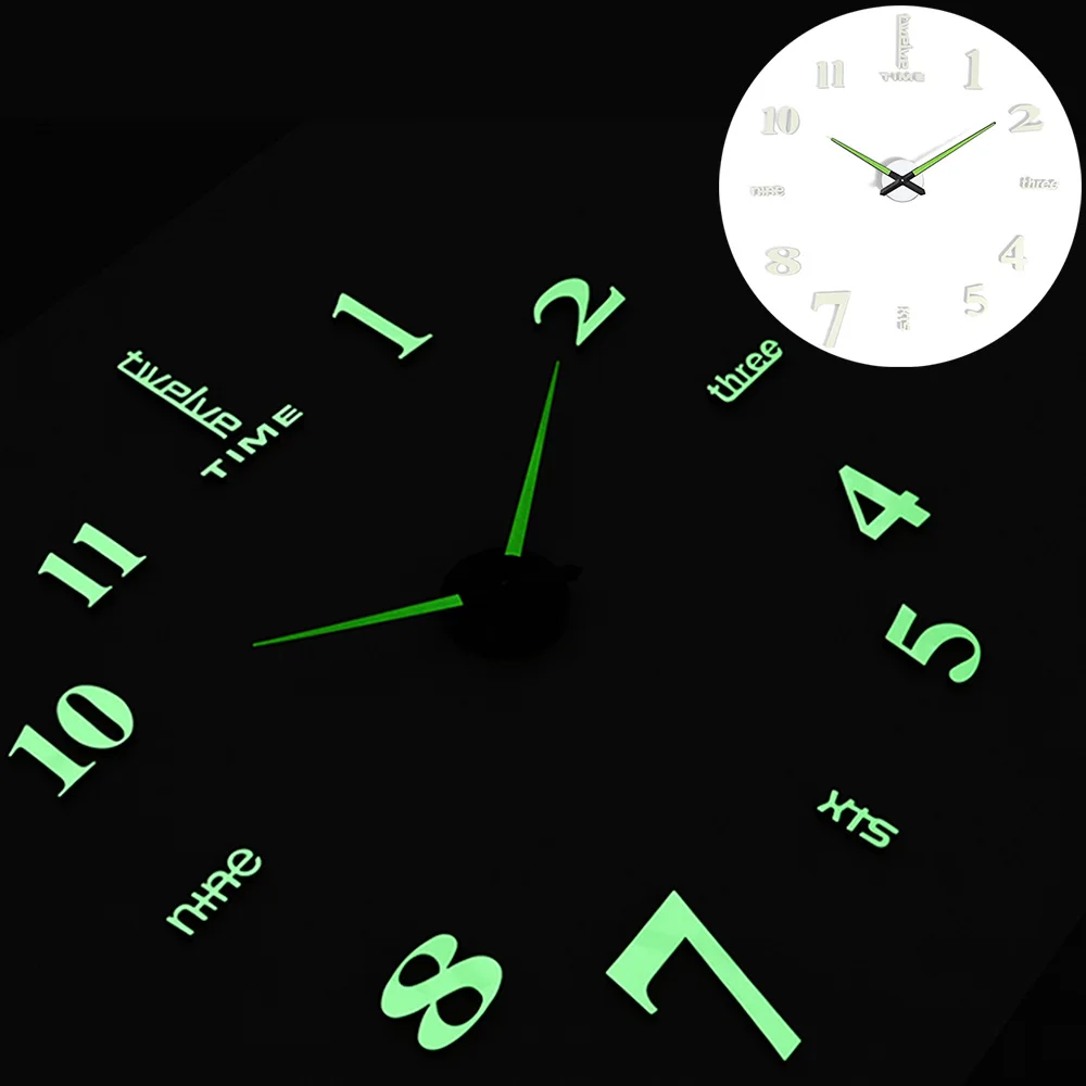 Saat 3D большие настенные часы Наклейка Reloj de Pared Duvar Saati современный дизайн Wandklok часы Светящиеся Настенные часы Klock цифровые