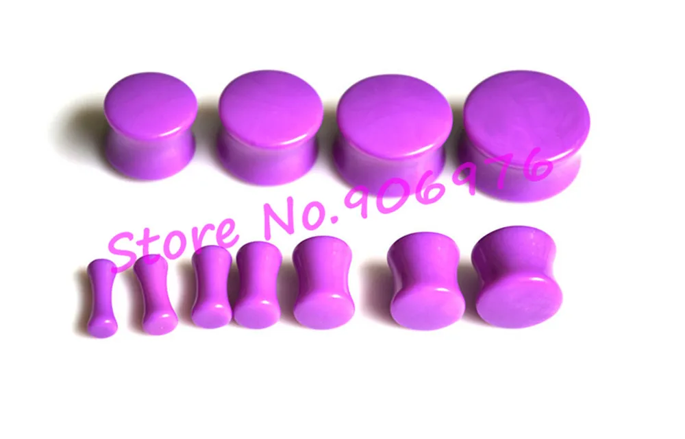 Двойные расклешенные затычки для ушей туннель тела Акриловые Неоновые Серьги