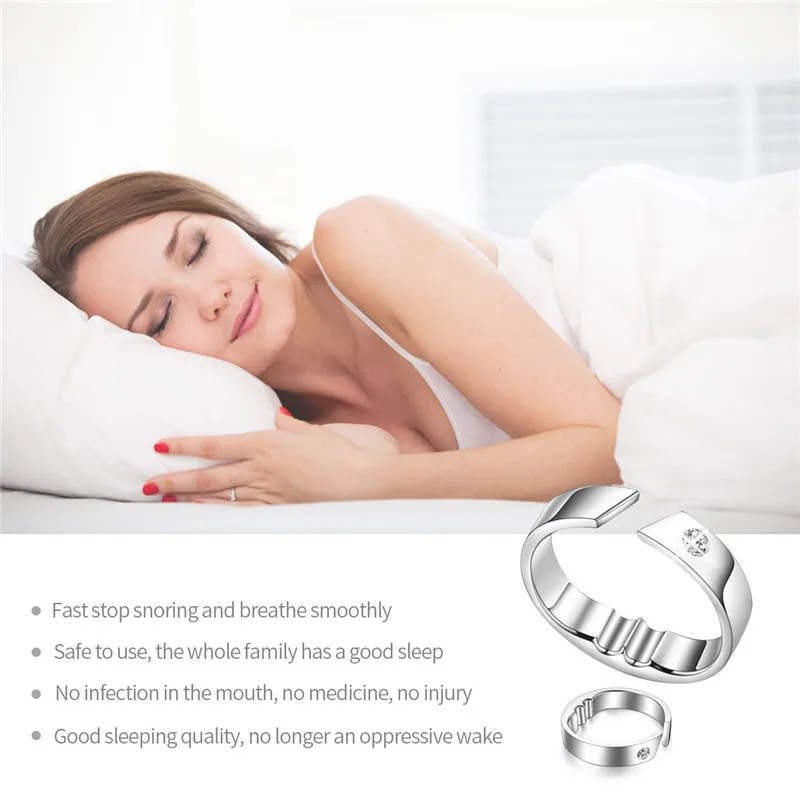 Анти храп кольцо терапия Акупрессура лечение против храпа устройство Храп