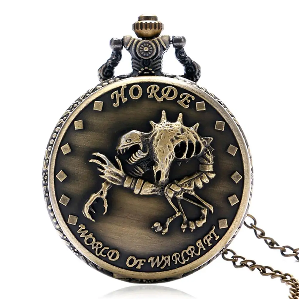 Карманные часы кварцевые World of Warcraft стимпанк карманные часы для мужчин Relogio De Bolso винтажные