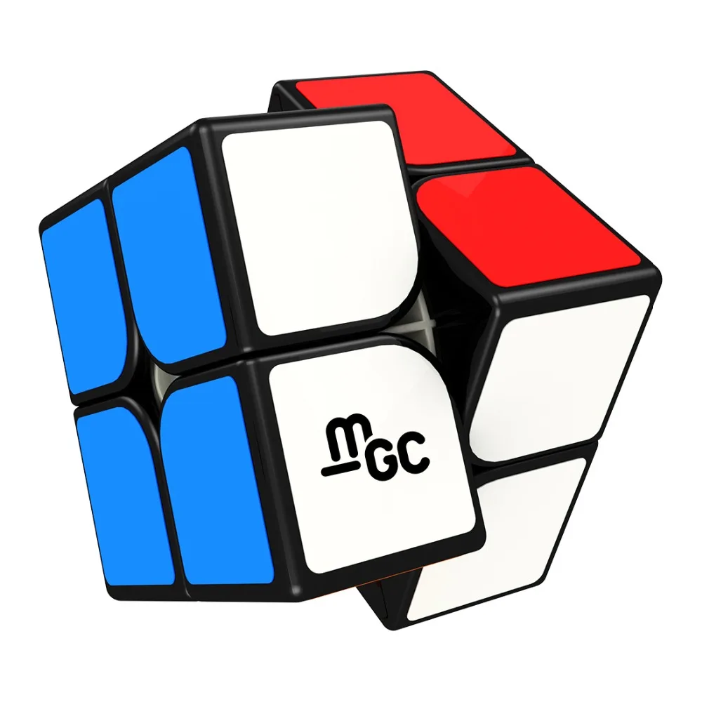 Магнитный магический куб YongJunGuanLong MGC 2x2x2 черный/без наклеек YJ 2x2 скоростной для