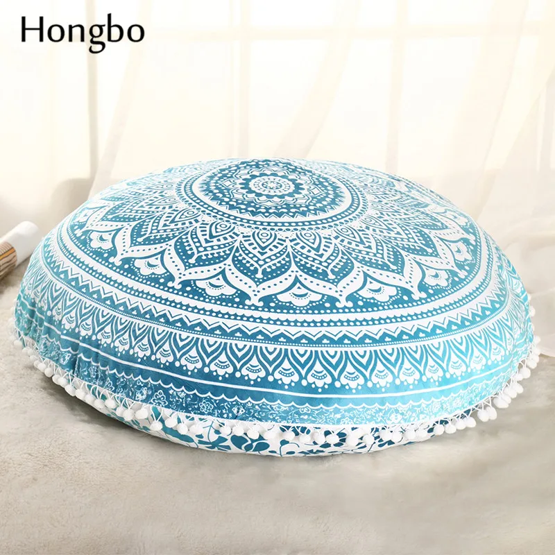 Hongbo 1 шт. подушки для пола Мандала круглая подушка в богемском стиле подушки Чехол для дома декоративные пледы наволочки