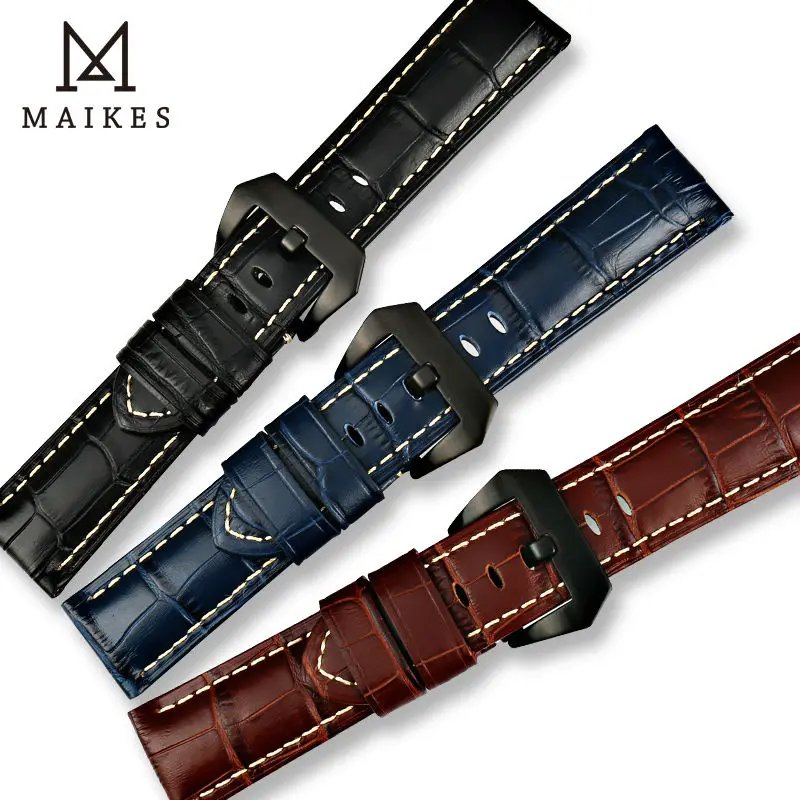 Ремешок для часов MAIKES ремешок samsung gear s3 из коровьей кожи 22 24 26 мм|leather watch strap 22|watch