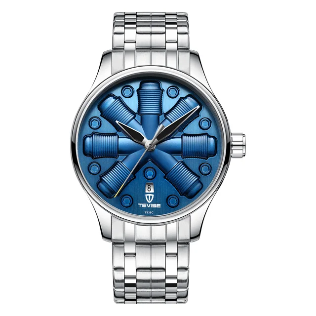 

Tevise Top Brand Luxury Men Automatic Mechanical Watch Unique Dial Wristwatch Relogio Masculino Men's Watch Montre Homme 2019