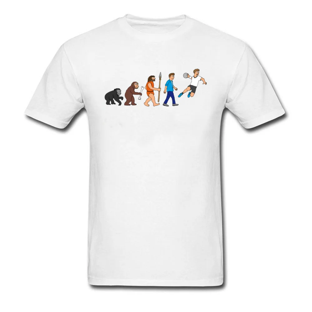 Evolution Handball комикс футболка для мужчин Забавный Топ плюс размер Креативный дизайн