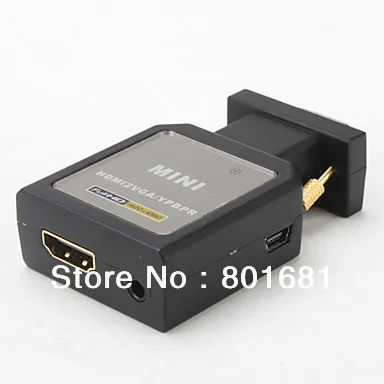 KUYiA 2 шт./лот бесплатная доставка хит продаж мини HDMI в VGA YPBPR конвертер адаптер