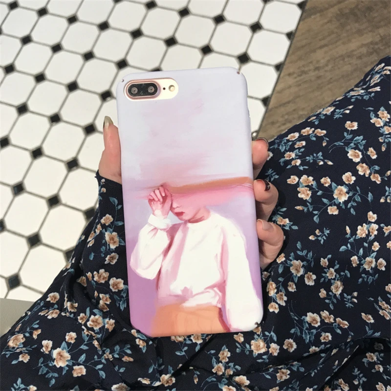 Чехол для iPhone 7 6 X XS Han Fengwen art жесткий чехол телефона с масляной росписью маленькой
