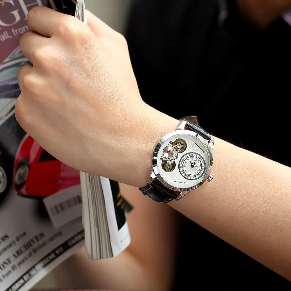 Часы наручные FORSINING Мужские механические модные дизайнерские маленькие