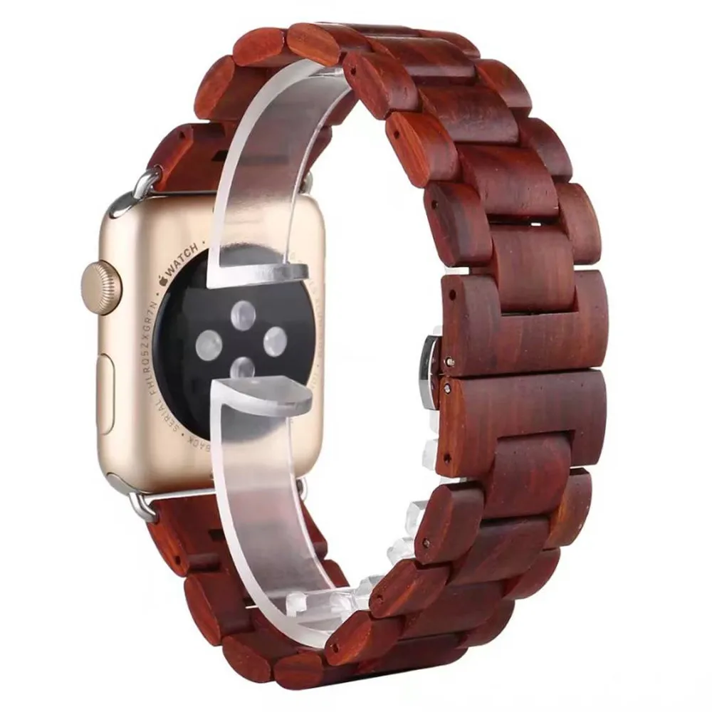 Style 2 Мода древесины браслет для наручных часов Apple Watch, версии 5 4 3 2 1 ремень 40/44/38/42 мм Для мужчин/Для женщин наручные ремень - Цвет ремешка: Style 2