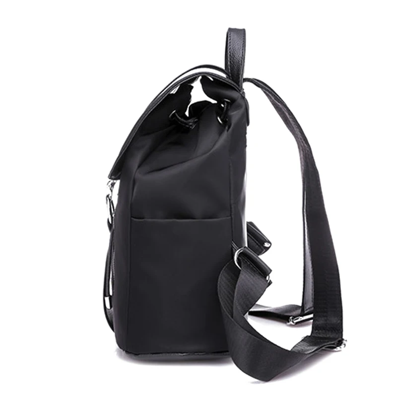 Women Backpack School Bags For Teenager Girls Nylon Zipper Lock Design Black Femme Mochila Female Fashion Sac A Dos | Багаж и сумки