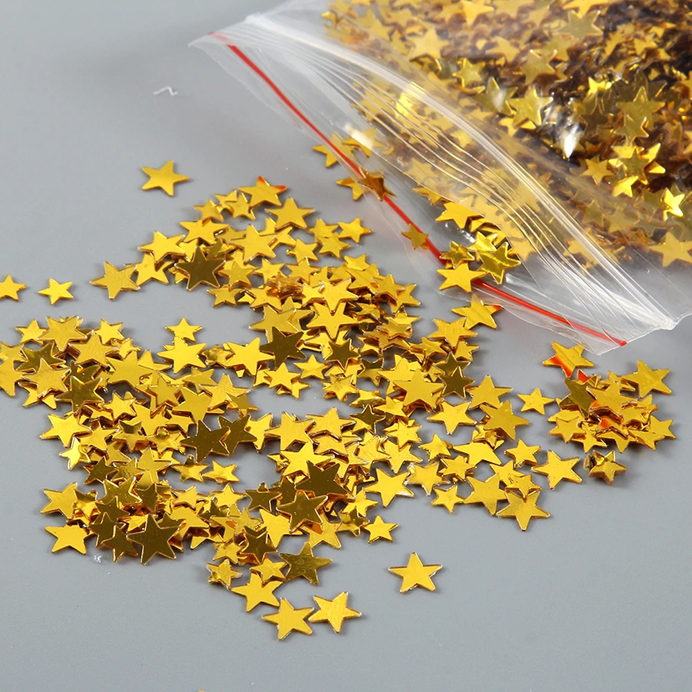 2019 золото/серебро/красочные мини звезды ПВХ свободные блестки набор глиттеров