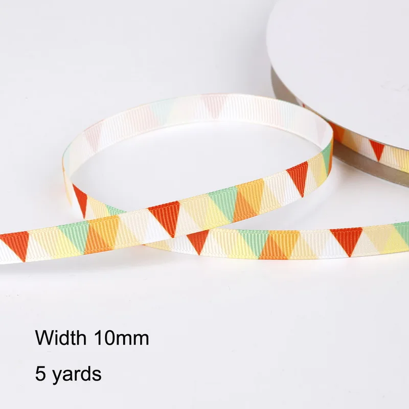 Color 03 5yards 10 мм Ручная работа многоцветный геометрический узор корсажная лента Свадьба Рождество декорация рукоделие хобби швейная одежда аксессуары - Цвет: Color 03 5yards