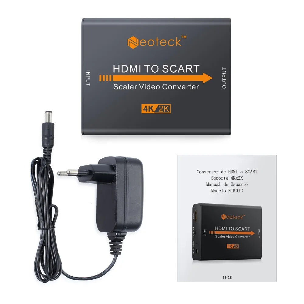 Neoteck 4 к x 2 к HDMI к SCART конвертер адаптер Цифровой Видео Аудио Композитный видео сигнал и FL/FR стерео аудио Поддержка CVBS