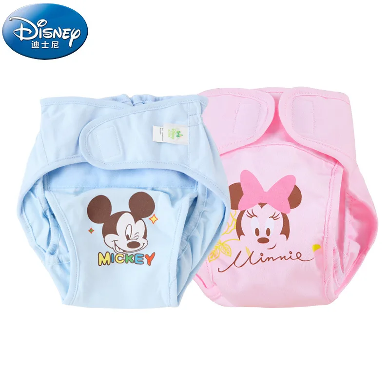 Disney детская хлопковая Регулируемая Одежда Подгузники Многоразовые Детские тренировочные штаны детские шорты Нижнее белье Подгузники детские тканевые подгузники