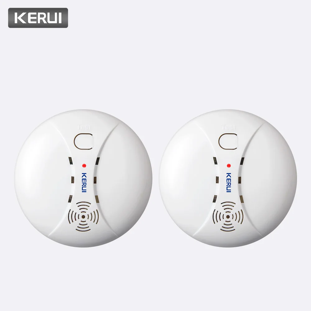 B-2Pcs smoke sensor KERUI 433 МГц беспроводной детектор дыма пожарная сигнализация для Wi-Fi GSM PSTN домашняя охранная Противоугонная сигнализация Rookmelder Комплекты Датчиков - Цвет: B-2Pcs smoke sensor