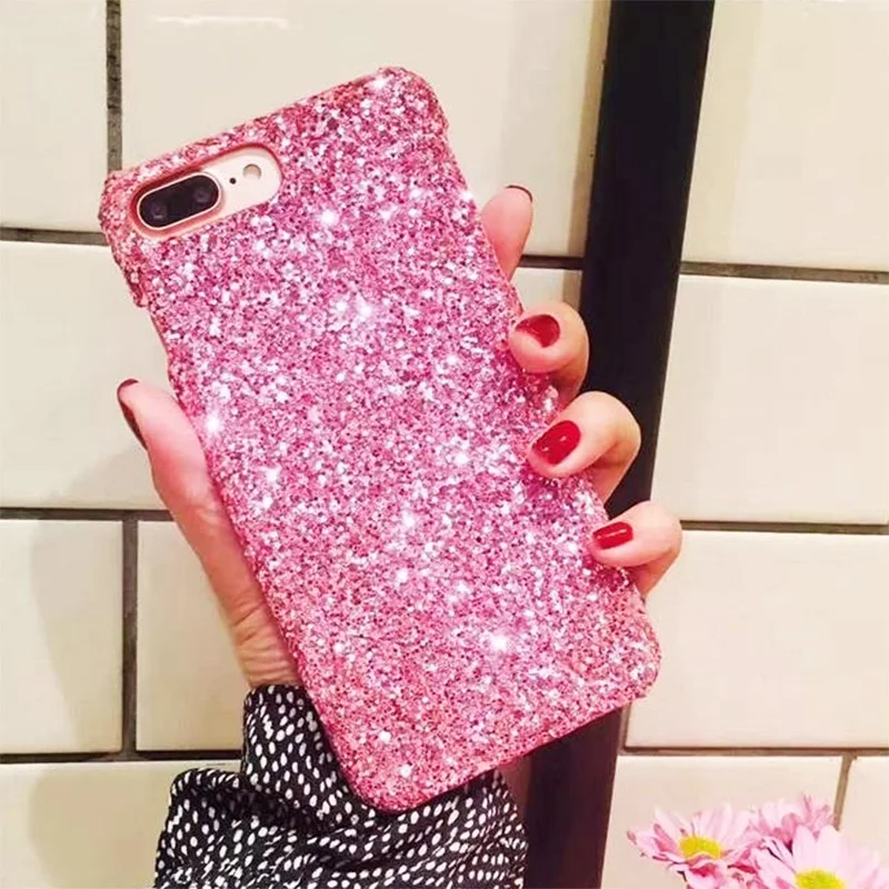 Шикарный Блестящий Роскошный чехол для телефона iPhone XS Max XR 8 7 6S Plus силиконовый